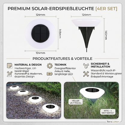Solar-Bodenlampe für den Außenbereich